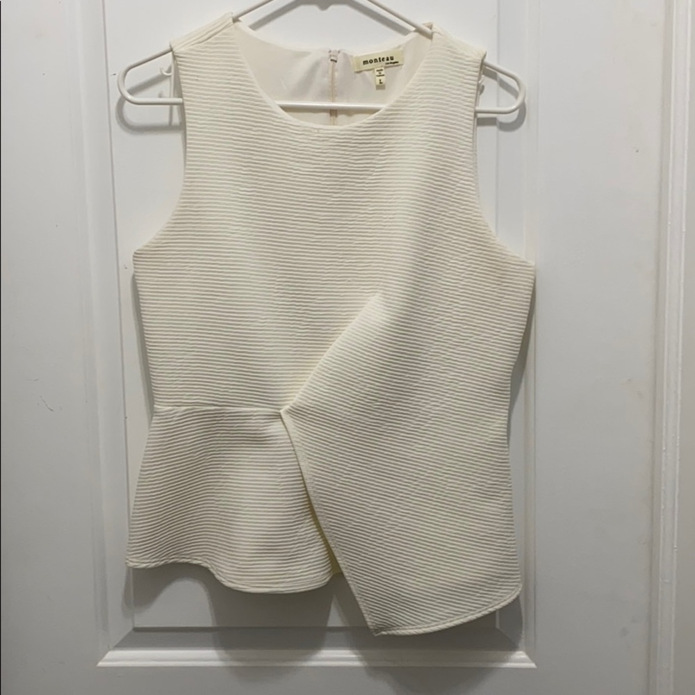 Ivory, peplum fit blouse